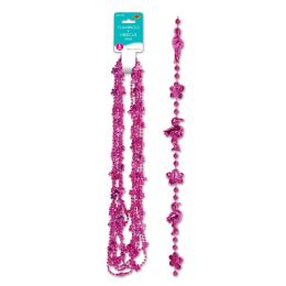 12 Pieces Flamingo & Hibiscus Beads - Party Necklaces & Bracelets