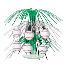 12 Wholesale Baseball Mini Cascade Centerpiece Combination Metallic & Boardstock