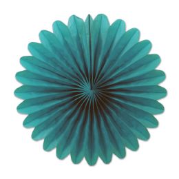 12 Wholesale Mini Tissue Fans Turquoise