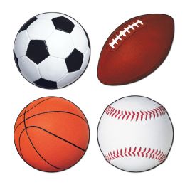 12 Pieces Sports Cutouts - Hanging Decorations & Cut Out