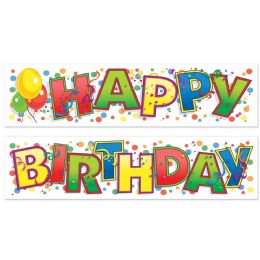 12 Pieces Happy Birthday Banner - Party Banners