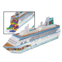 12 Pieces 3-D Cruise Ship Centerpiece - Party Center Pieces