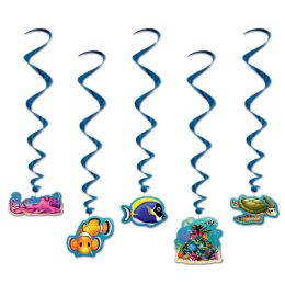 6 Pieces Under The Sea Whirls - Streamers & Confetti