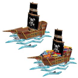12 Pieces 3-D Pirate Ship Centerpiece - Party Center Pieces