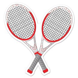 12 Wholesale Tennis Racquets Cutout Prtd 2 Sides