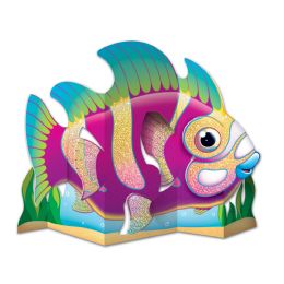 12 Wholesale 3-D Glittered Fish Centerpiece Assembly Required