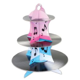 12 Pieces Rock & Roll Record Cupcake Stand - Party Paper Goods
