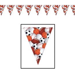 12 Wholesale Sports Pennant Banner AlL-Weather; 12 Pennants/string