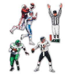 12 Pieces Football Figures - Hanging Decorations & Cut Out