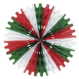 12 Pieces Tissue Fan - Hanging Decorations & Cut Out