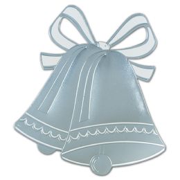 24 Wholesale Foil Wedding Bell Silhouette