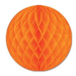 24 Pieces Tissue Ball Orange - Hanging Decorations & Cut Out