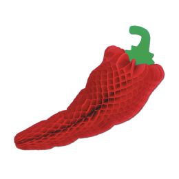 12 Pieces Tissue Chili Pepper - Hanging Decorations & Cut Out