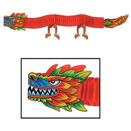 12 Pieces Asian Tissue Dragon - Hanging Decorations & Cut Out