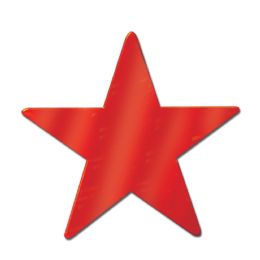 72 Wholesale Foil Star Cutout Red; Foil 2 Sides