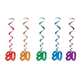 6 Pieces  80  Whirls - Streamers & Confetti