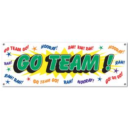 12 Wholesale Go Team! Sign Banner AlL-Weather; 4 Grommets