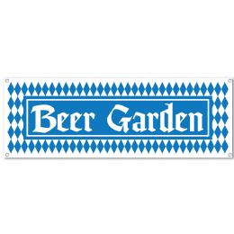 12 Wholesale Beer Garden Sign Banner AlL-Weather; 4 Grommets