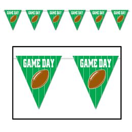 12 Pieces Game Day Football Giant Pennant Banner - Party Banners