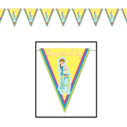 12 Wholesale Showers Of Joy Pennant Banner AlL-Weather; 12 Pennants/string