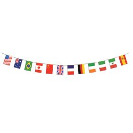 12 Wholesale International Flag Pennant Banner AlL-Weather; 12 Flags/string