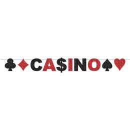 12 Pieces Glittered Casino Streamer - Streamers & Confetti