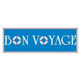 12 Wholesale Bon Voyage Sign Banner AlL-Weather; 4 Grommets