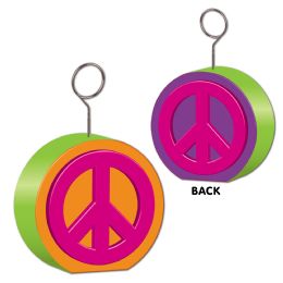 6 Pieces Peace Sign Photo/Balloon Holder - Hanging Decorations & Cut Out