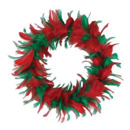6 Wholesale Fancy Wreath Red & Green
