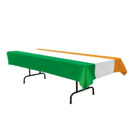 12 Wholesale Irish Tablecover Green, White, Orange; Plastic