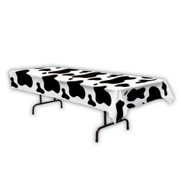 12 Wholesale Cow Print Tablecover Plastic