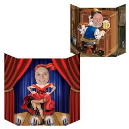 6 Wholesale Western Photo Prop Prtd 2 Sides W/different Designs; 1 Side Saloon Girl/other Side Piano Player