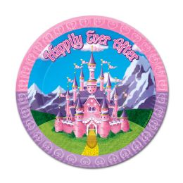 12 Pieces Princess Plates - Party Paper Goods