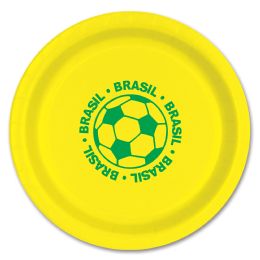 12 Pieces Plates - Brasil - Party Paper Goods