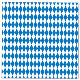 12 Pieces Blue & White Luncheon Napkins - Party Paper Goods