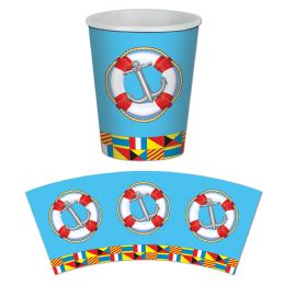 12 Pieces Nautical Beverage Cups - Party Paper Goods