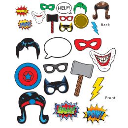 12 Pieces Hero Photo Fun Signs - Hanging Decorations & Cut Out