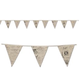 12 Wholesale French Fabric Pennant Banner 12 Pennants/string