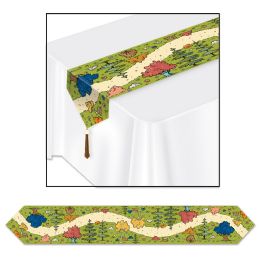 12 Pieces Printed Woodland Friends Table Runner - Table Cloth