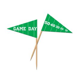 12 Pieces Game Day Football Picks Different Design Front & Back - Hanging Decorations & Cut Out