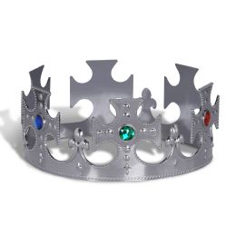12 Wholesale Plastic Jeweled King's Crown