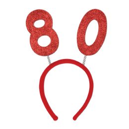 12 Wholesale 80  Glittered Boppers Attached To SnaP-On Headband