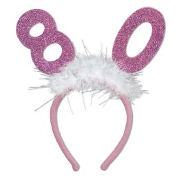 12 Pieces  80  Glittered Boppers w/Marabou - Party Novelties