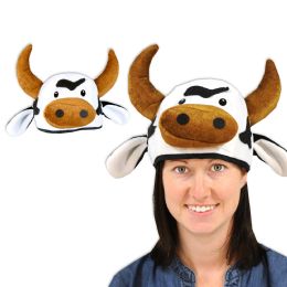 12 Pieces Plush Cow Head Hat - Party Hats & Tiara