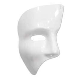 24 Pieces Phantom Mask White; Elastic Attached - Party Novelties