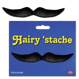 12 Pieces Hairy 'stache - Party Novelties
