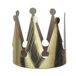 72 Pieces Gold Foil King's Crown - Party Hats & Tiara