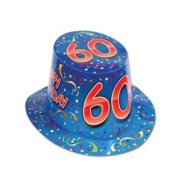 25 Pieces Happy  60  Birthday Hi-Hat - Party Hats & Tiara