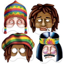 12 Pieces Hippie Masks - Party Hats & Tiara