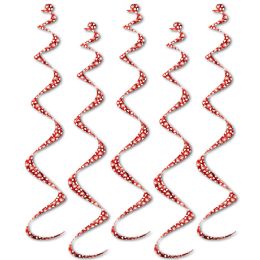 6 Wholesale Printed Heart Twirly Whirlys